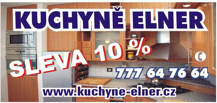 Kuchyně Elner - Uničov, 777 64 76 64, Sleva 10%